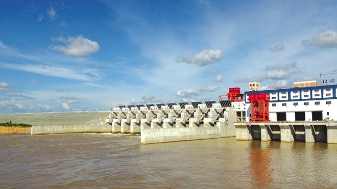 中国电建承建柬埔寨最大水电工程5号机组发电
